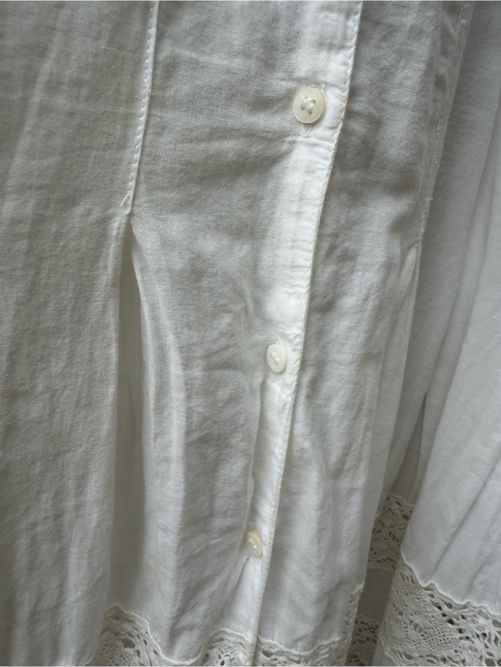 LoveShackFancy Edie Voile Lace Trim Button Front Maxi Dress - Picture 12 of 16